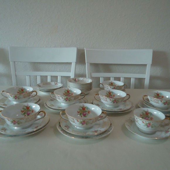 VTG Noritake Japan 315 Presolure U.S. DesignPat Applied For Set 27 pc Gold Trim - Picture 3 of 16